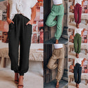 Women's Elastic Waist Casual Trousers