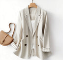 Chic Women's Cross-Elegant Blazer with Unique Accents