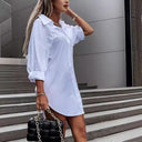 Chic Oversized Women's Shirt Dress