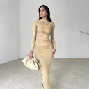 Chic Long Sleeve Wrap Dress for Women