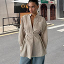Chic Women's Blouse with Stylish Belt