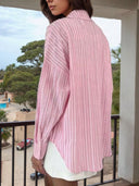 Striped Cotton Blouse for Women - Relaxed Fit