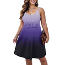 Chic V-Neck Sleeveless Summer Dress in Trendy Gradient