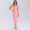 Chic Women's Evening Dress with Stylish Décolleté Design