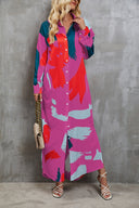 Vibrant Graphic Pattern Shirt Dress for Women