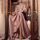 Chic Evening Dress with High Slit Design