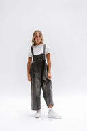 Trendy Women's Destroyed Detail Overalls with Relaxed Fit