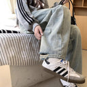 High-Waisted Women's Trendy Distressed Jeans