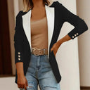 Chic Blazer with Contrasting Inserts for Women