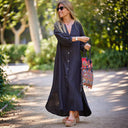 Chic Women's Long Sleeve Button Dress with Balloon Sleeves