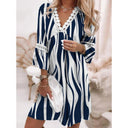 Floral Lace Accent Women's Tunic Dress