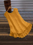Women's Summer Ruffle Dress in Airy Fabric