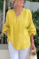 Stylish Women's Blouse with Smock Sleeves