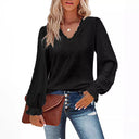 Chic Women's Blouse with Romantic Lace Design