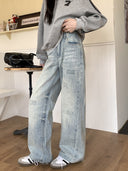 High-Waisted Women's Trendy Distressed Jeans