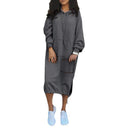Chic Women's Hoodie Dress with Pocket Design
