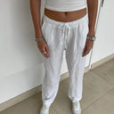 Women’s Relaxed Linen Trousers with Pockets