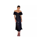 Chic Off-Shoulder Maxi Dress with Ruffle Accents