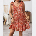 Chic Women's Summer Dress with Ruffle and Button Design