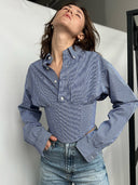 Women's Innovative Cut Blouse with Structured Sleeves