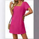 Women's Square Neck Summer Dress with Handy Pockets