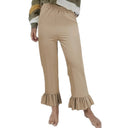 Ruffled Edge Women's Fashionable Trousers