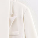 Chic Women's Blazer with Detachable Neck Scarf