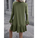 V-Neck Bell Sleeve Dress for Women