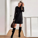 Ladies' Hooded Lace Sleeve Dress