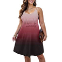 Chic V-Neck Sleeveless Summer Dress in Trendy Gradient