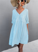 Women's Summer V-Neck Dress in Flowy Style