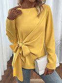 Chic Blouse with Side Knot Design