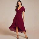 Chic Asymmetric Hem Women's Wrap Dress