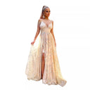 Shimmering Peplum Evening Dress for Women