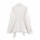 Women's Tailored Blazer Jacket with Bow Accent