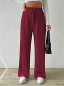 Women's Stretchy Pants with Elastic Waist and Drawstring