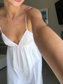 Airy Summer Dress with Deep V-Neck and Spaghetti Straps