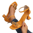Ladies' Elegant High Heel Sandals with Fashionable Chain Detail Heidi-Mode