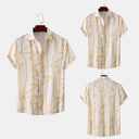Modern Abstract Short-Sleeve Blouse for Women