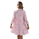 Floral Ruffle Women's Dress - Stylish Everyday Wear