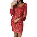 Shimmering Sleeve Cocktail Dress for Women