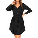 Chic Women's Button-Detail Wrap Dress
