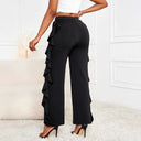 Chic Ruffle Detail Palazzo Pants for Women