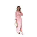 Chic Women's Long Sleeve Shirt Dress with Waist Belt