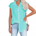 Airy Short Sleeve Blouse in Premium Fabric