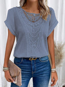 Chic Lace T-Shirt with Fashionable Accents