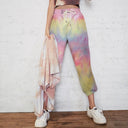 Women's Tie-Dye Jogging Pants with Elastic Waist & Pockets