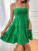 Women's Stylish Strap Dress with Flowy Skirt