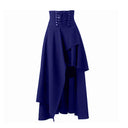 Asymmetrical Women’s Skirt with Lacing Detail
