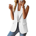 Chic Women's Sleeveless Blazer Jacket